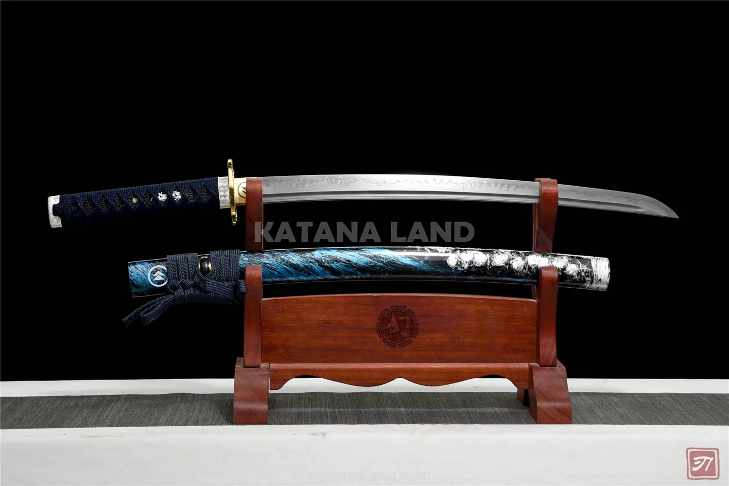 Purple Samurai Katana with BO-HI and Hamon