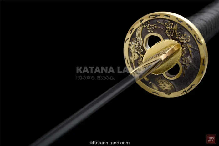 Elegant Agarwood Katana with Spring Steel Edge