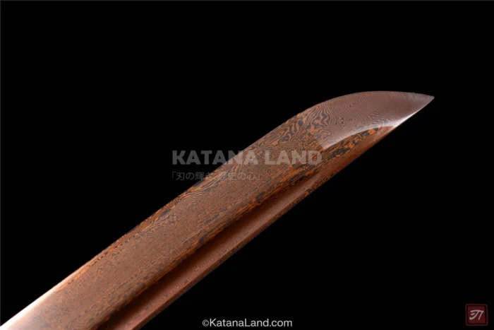 High-quality Damascus steel katana