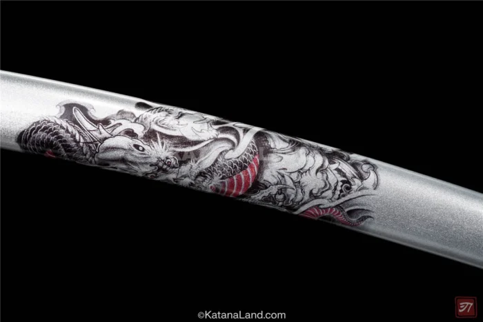 Silver-colored Blood-dragon Blade katana