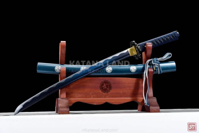 Elegant katana swords with unique Hamon pattern