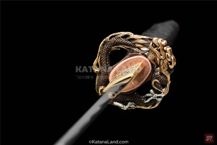 Exquisite purple katana with traditional craftsmanship