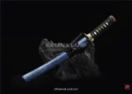 Purple samurai katana featuring Hamon
