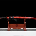 Soul of the Samurai Katana with Red Damascus Steel Blade