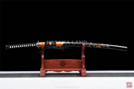 Golden Lionblade Japanese katana sword with manganese blade