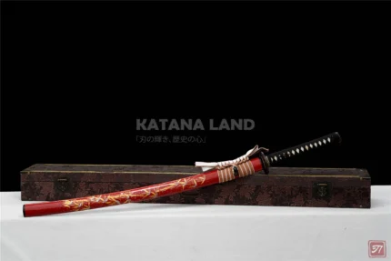 Kinkaku no Tachi katana sword with Damascus steel blade