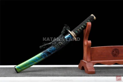 Oni Samurai Tanto Katana with Damascus steel blade