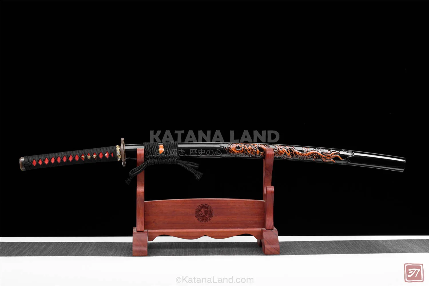 Crimson Dragon of the Waves katana with T10 steel blade