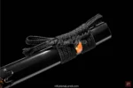 Distinctive Hamon feature on black katana