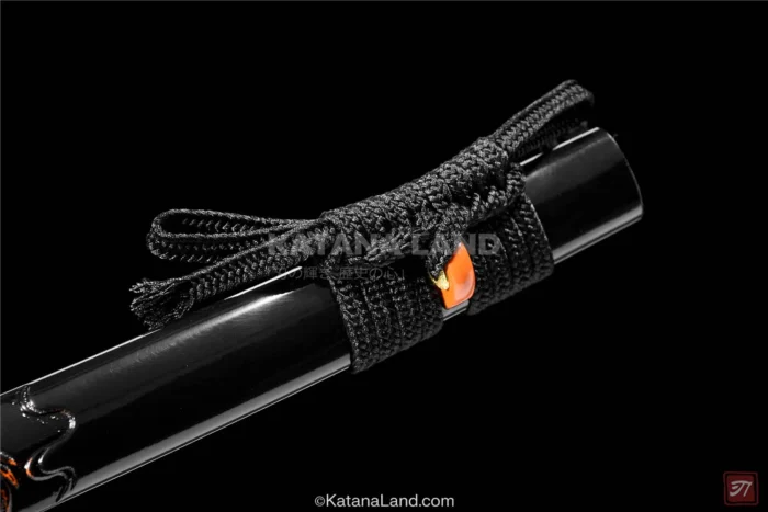 Distinctive Hamon feature on black katana