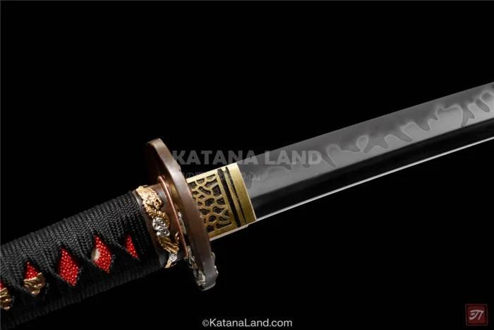 Samurai katana with striking black finish