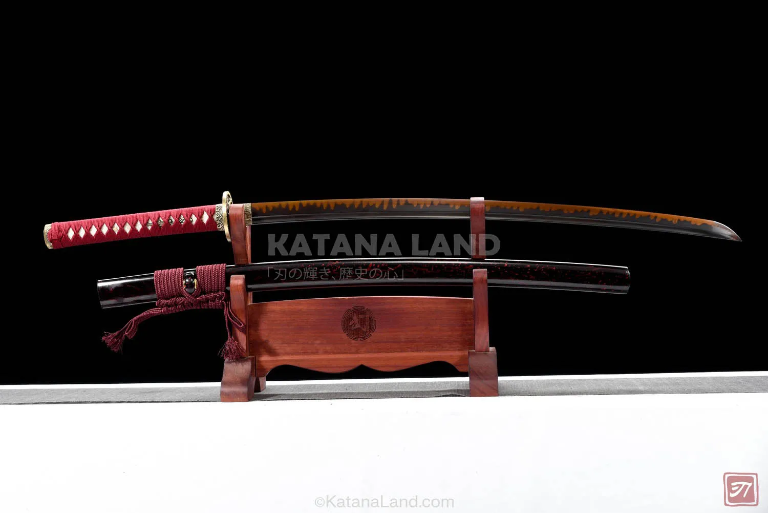 Black Samurai Katana with BO-HI Design