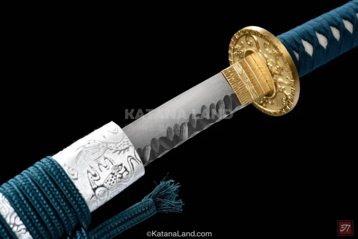 Authentic Japanese katana with silver blade