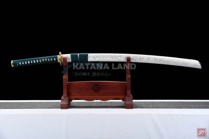 Shishin no Byakko Katana with Damascus steel blade