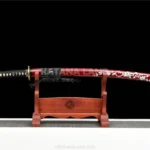 Yingge Yanwuhana Katana with Damascus steel blade