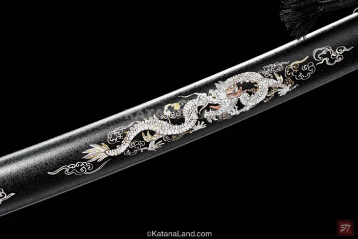 Traditional katana with a modern black aesthetic