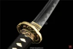 Unique black Damascus steel katana