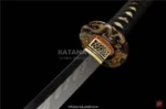 Elegant gray samurai katana