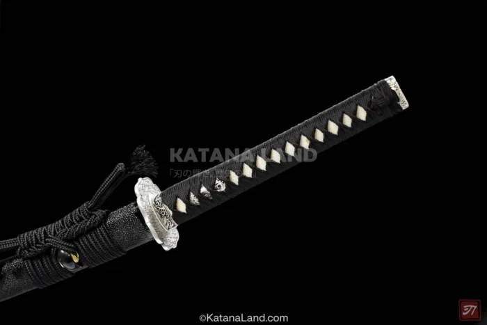 Elegant Damascus steel samurai katana