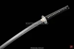 Samurai katana crafted from Damascus steel