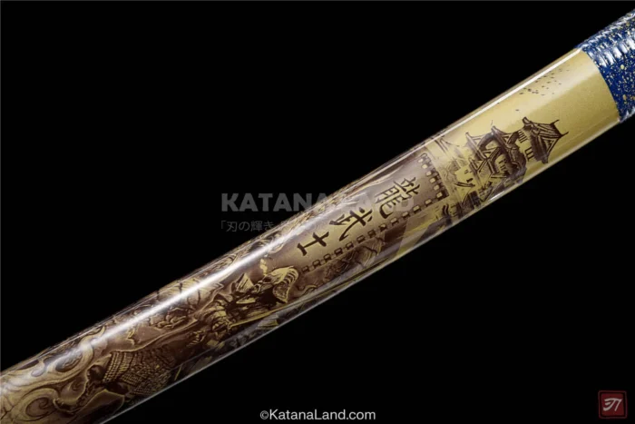 Premium Yellow Damascus Steel Katana