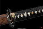 Damascus steel blade katana with historical significance