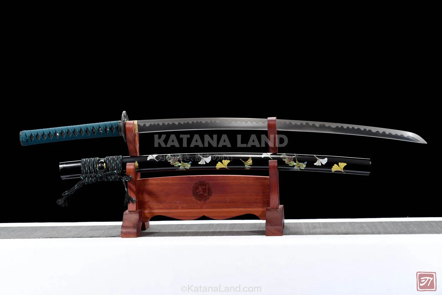 Black Samurai Katana with Hamon