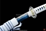 Sleek white katana sword for display and practice