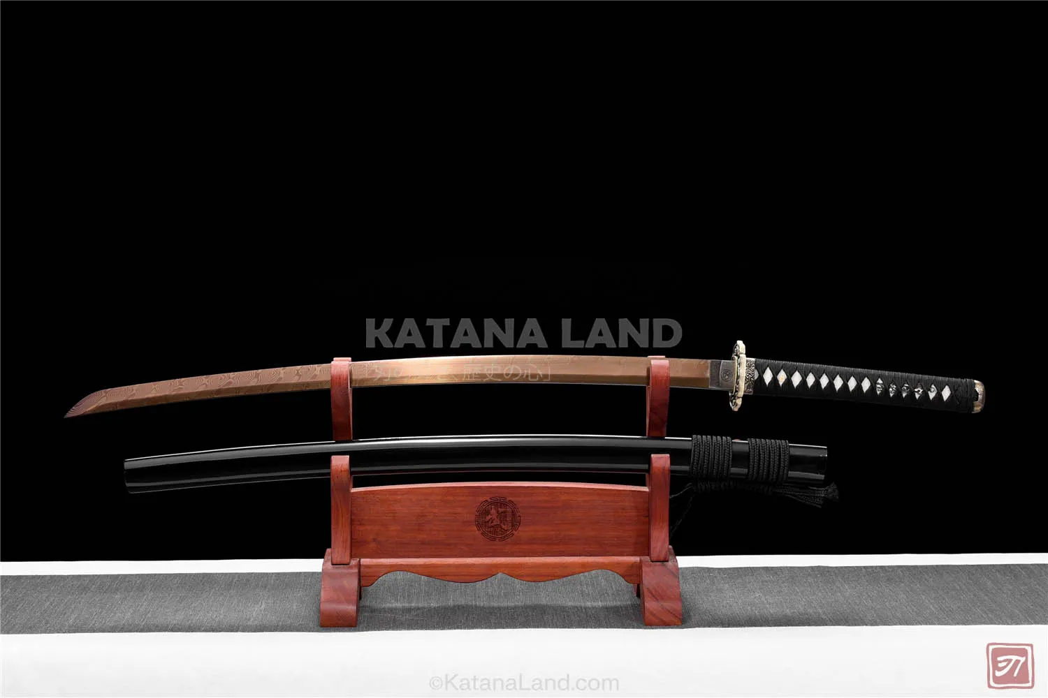 Damascus steel katana sword