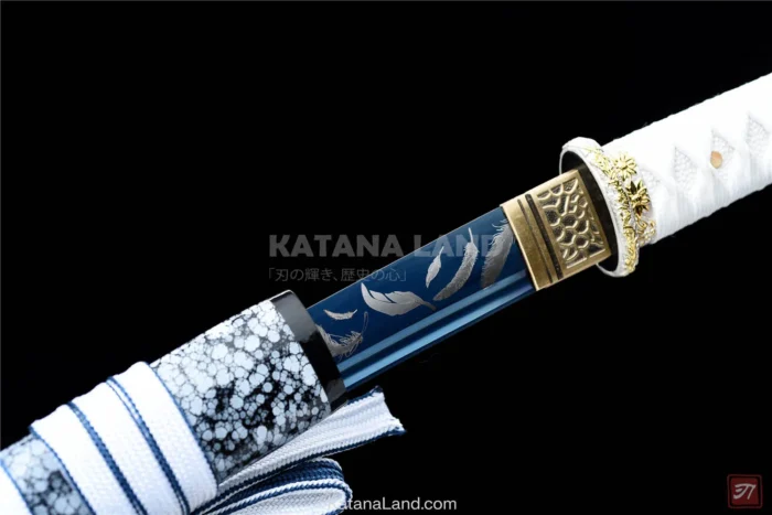 Stylish Gray Katana Swords with BO-HI