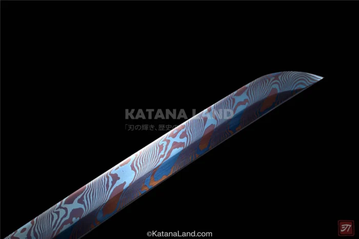 Unique Hamon design on Maple Leaf katana sword