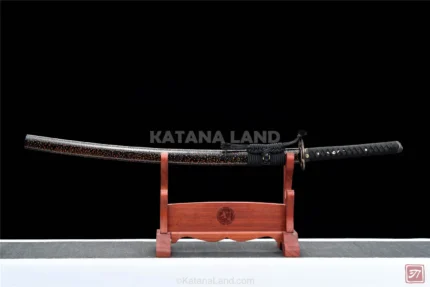 Golden Serpent Dance Katana with Damascus Steel Blade