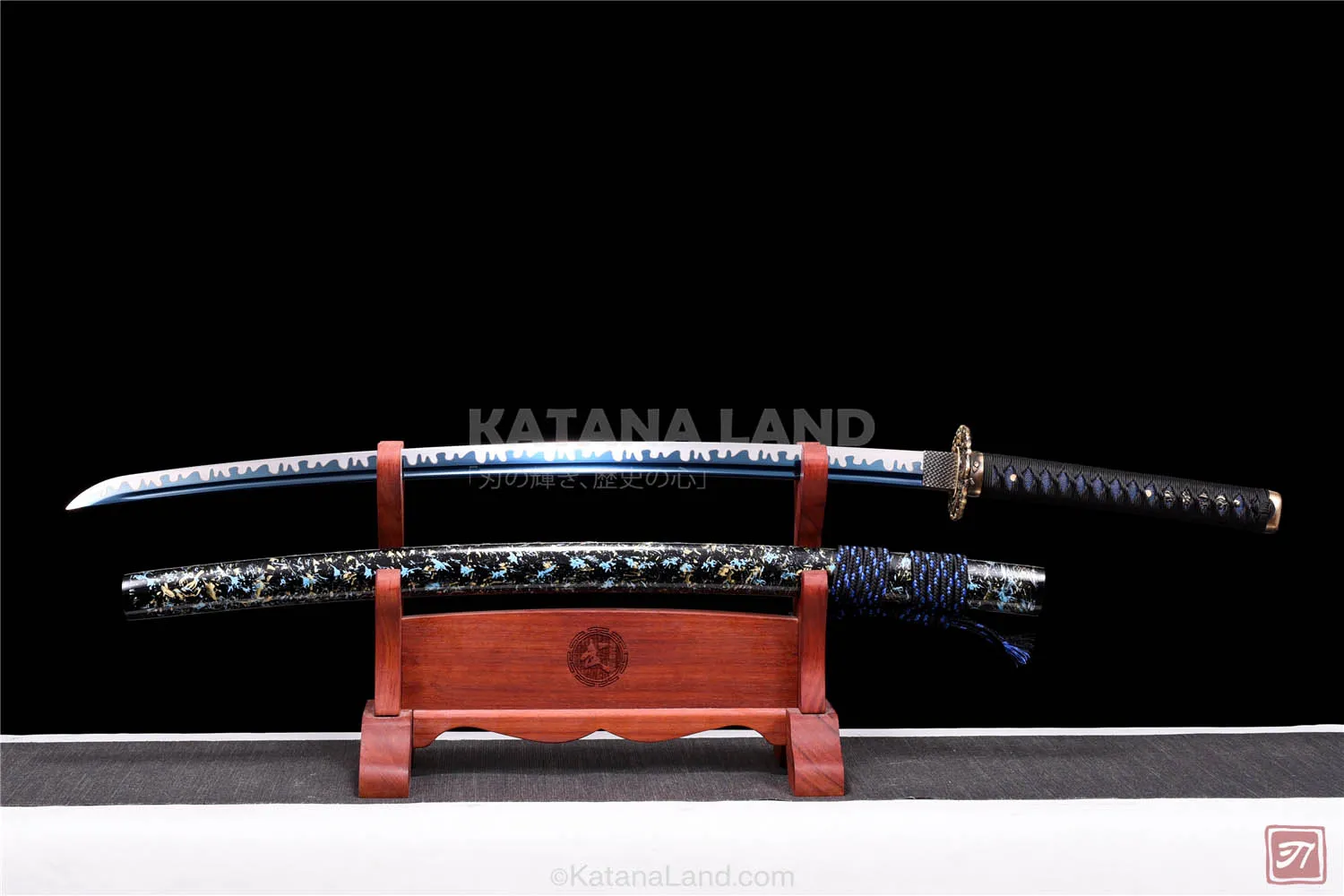 Purple Samurai Katana with BO-HI Design