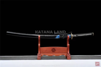 Koi Rising to Dragon Gate Katana with Damascus steel blade