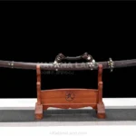 Ebony Cherry Blossom Katana with Damascus steel blade