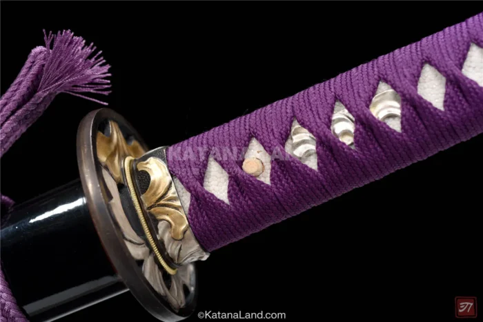 Black T10 Steel Katana with Traditional Hamon