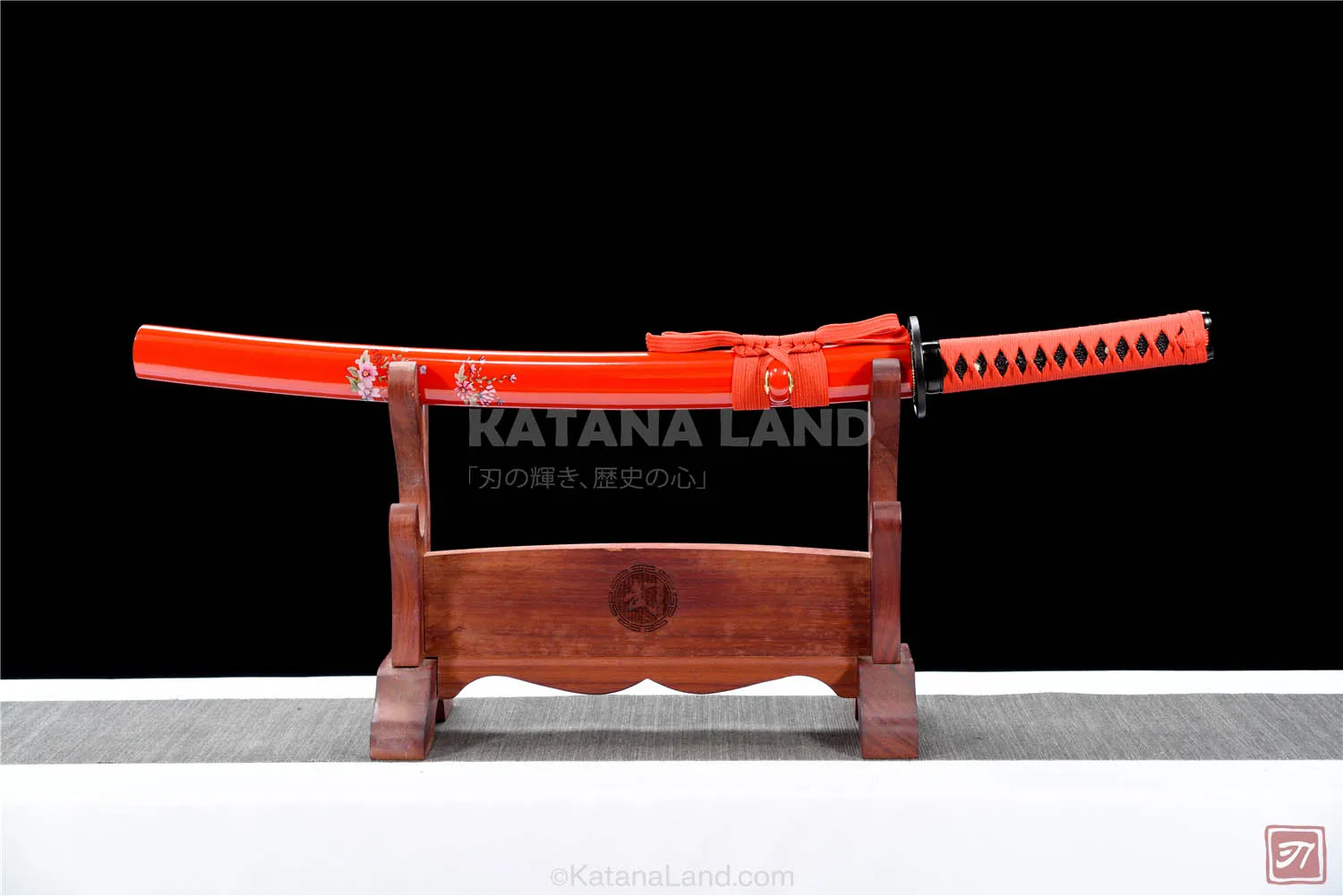 Crimson Butterfly Katana with Spring Steel Blade