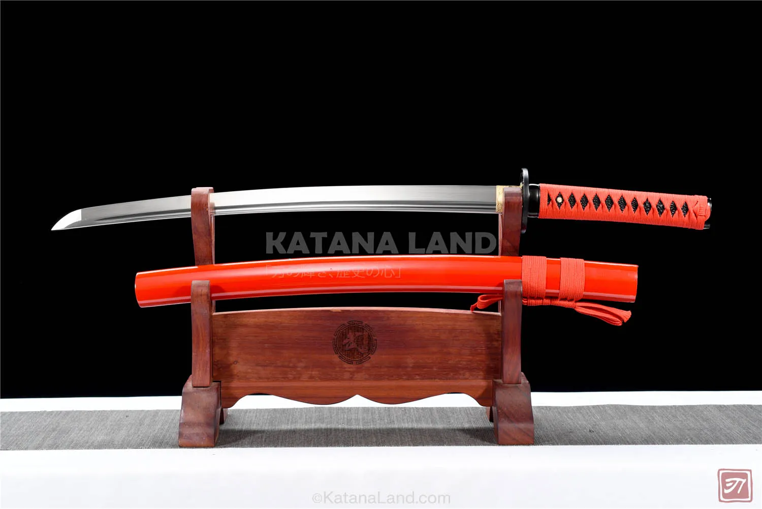 Red Samurai Katana Featuring BO-HI Design