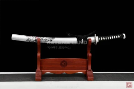 Sakuramizu no Raijin Katana with Damascus steel blade