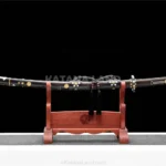 Kiku no Tachi 16K katana blade made from Damascus steel