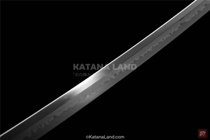 Unique Hamon design on red katana