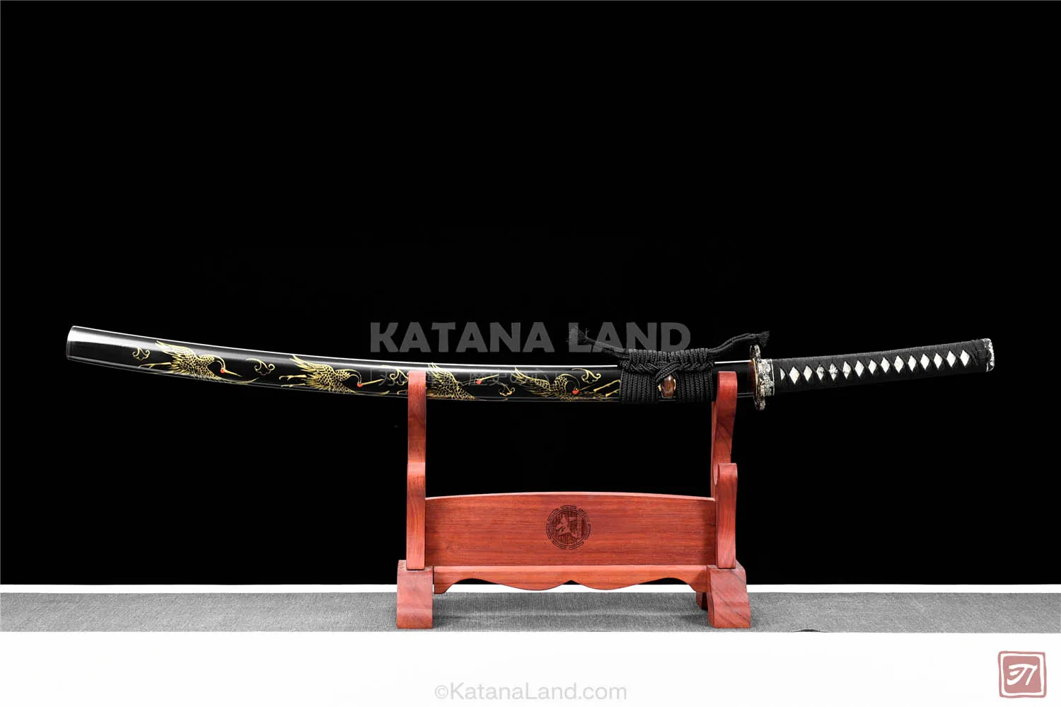 Crane of Eternity Katana with Damascus Steel Blade