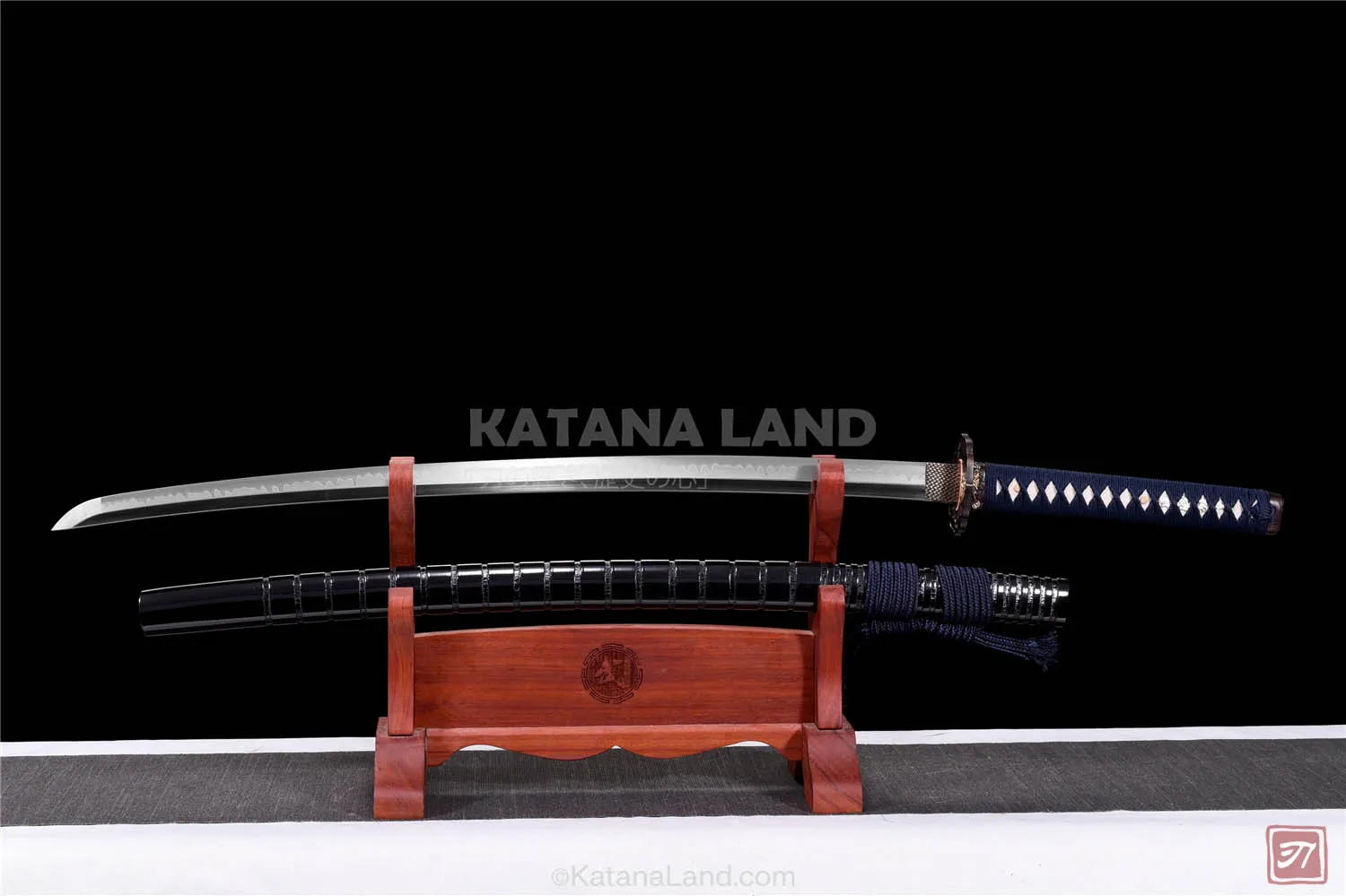 Black Samurai Katana with Hamon