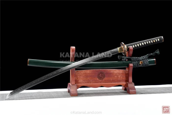 Black Samurai Katana with Hamon