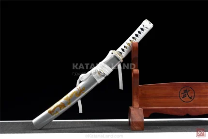 White Dragon's Elegy Katana with Manganese Blade