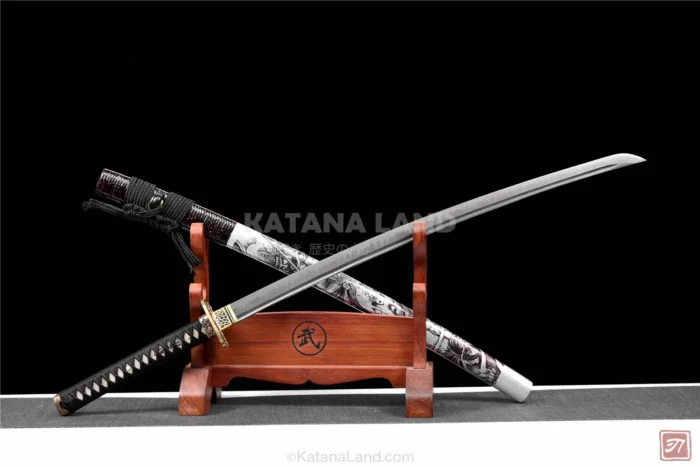 Akahagane Samurai Sword in Silver Finish