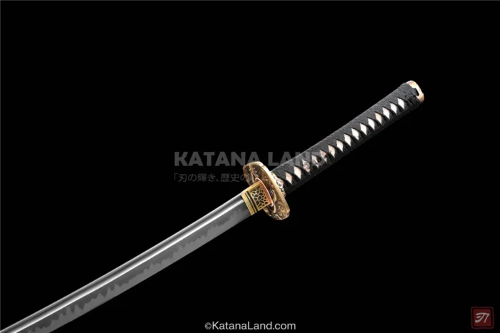 Hamon and BO-HI Detail on Akahagane Katana