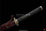 Samurai katana with a striking black appearance