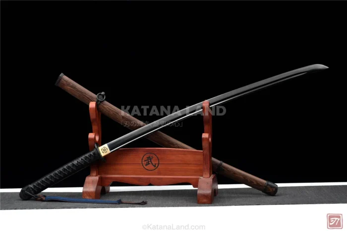 Elegant green samurai katana with BO-HI