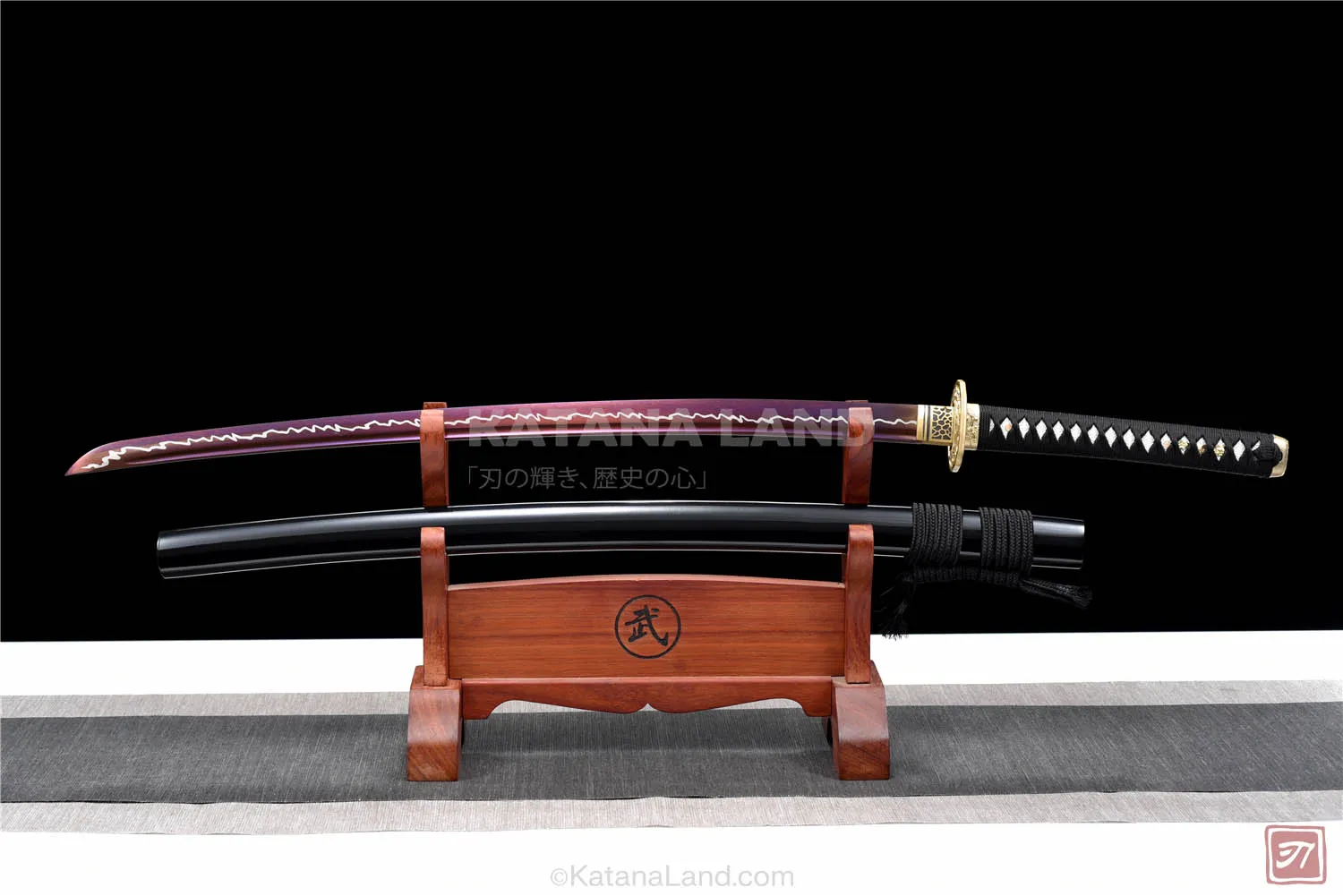 Black Samurai Katana with BO-HI